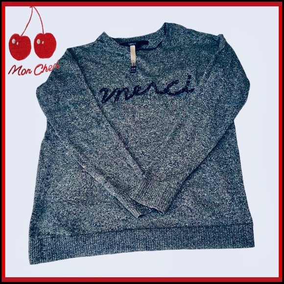 KENSIE “MERCI” CREW NECK MARLED PULLOVER SWEATER - Picture 2 of 7